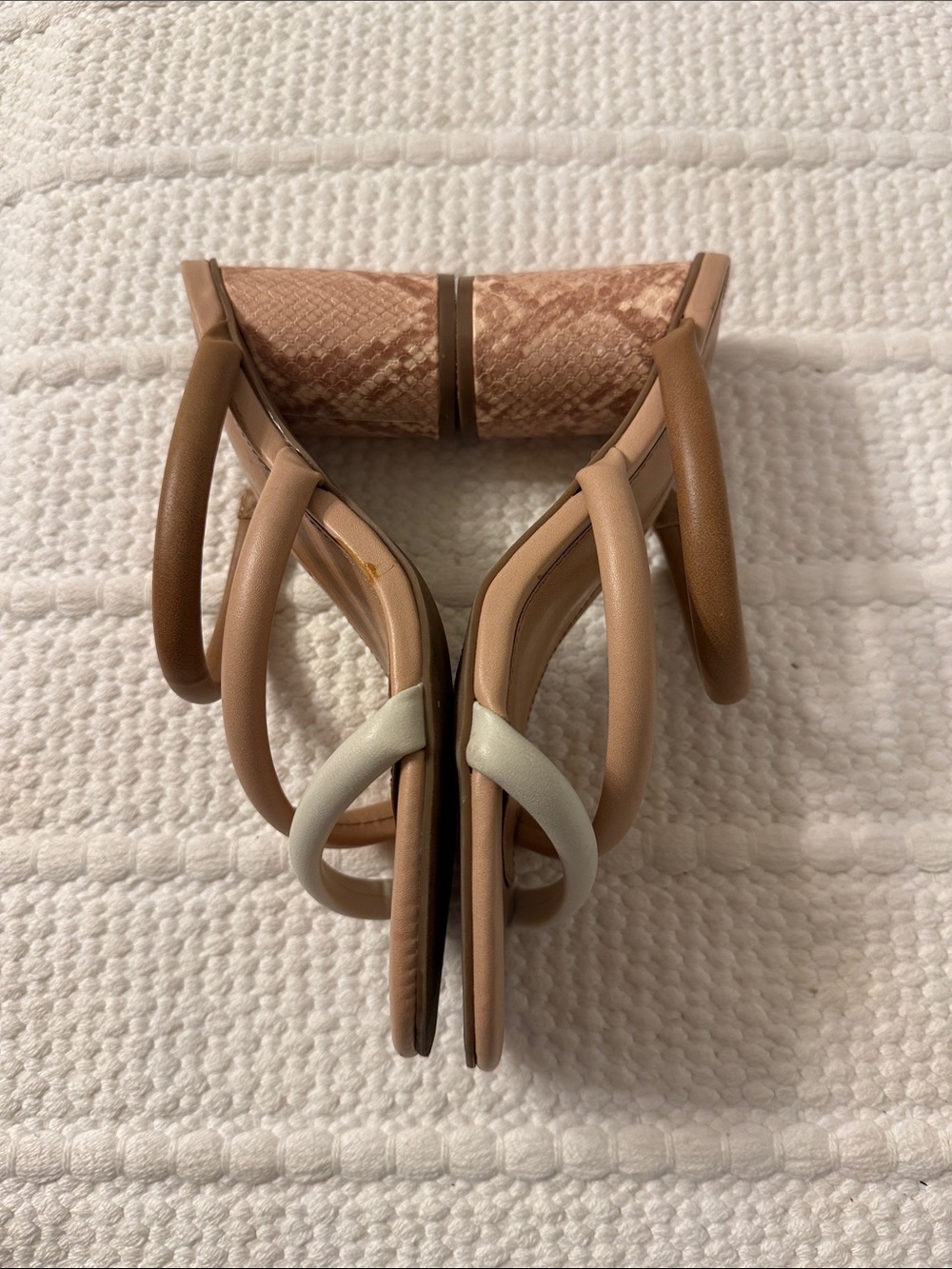 DOLCE VITA Womens Beige Color Block Padded Myla Block Heel Sandal size 7 - Picture 7 of 7